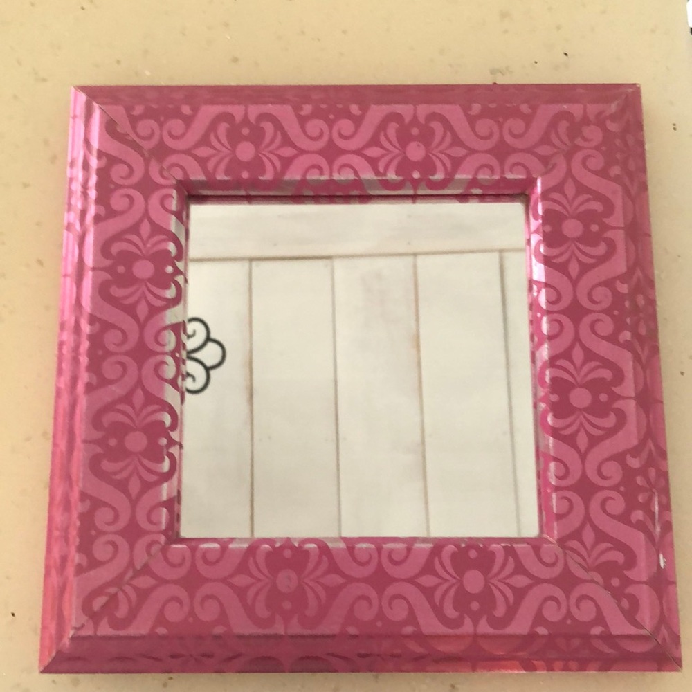 💞 Cute Pink Framed Mirror